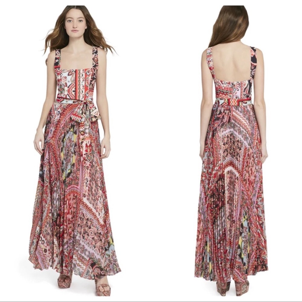ALICE + OLIVIA Deona Pleated Maxi Dress - Picture 5 of 14